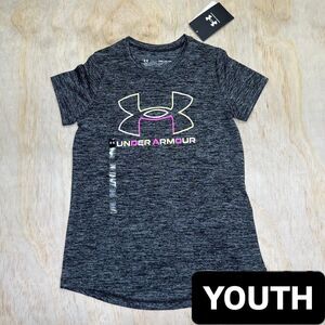 NEW GIRLS Under Armour Tech Big Logo Twist Short Sleeve Shirt SMALL